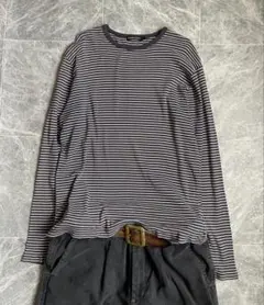 old uniqlo 短丈　鬼フェード　ボーダーロンT