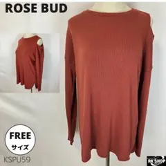 ROSE BUD ローズバッド リブニット プルオーバー オフショル カジュアル