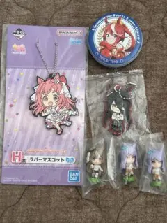ウマ娘　一番くじ　缶ケース　ラバーストラップ　フィギュア　6体セット