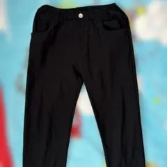 黒の長ズボン ウエストゴム