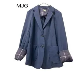 MJG ジャケット長袖　袖チェック　オフィス　羽織