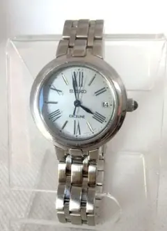 【電波ソーラー、美品】SEIKO　セイコー　エクセリーヌ　　白蝶貝ダイヤル