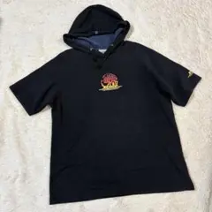 PIKO フード付き　半袖パーカー Mサイズ 黒のサムネイル