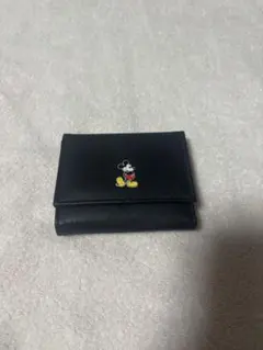 三つ折り財布 ミッキーマウス ブラック