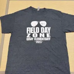 FIELD DAY ZONE T 셔츠 반소매 그레이 XL LL