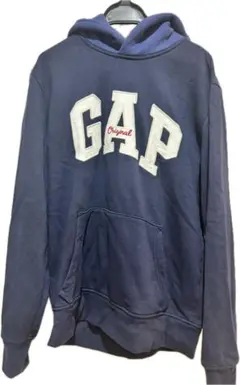 【GAP】ネイビー ロゴフード付きパーカー