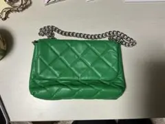 グリーン キルティング ハンドバッグ　SHEIN