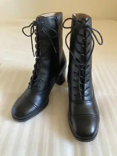 冬のセール【あしながおじさん】ブラックブーツ 22.5cm