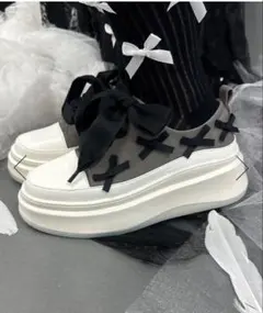 【最終値下】axes femme POETIQUEプチリボンスニーカー グレー