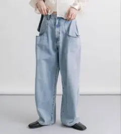 KBF BIGポケットデザインデニム L.BLUE 38