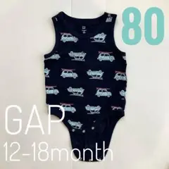 おまとめ割-200円！GAP 車プリントロンパース 80