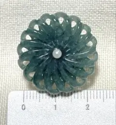 翡翠　ルース　パーツ　緑石　ヒスイ　帯留め　帯留　簪　かんざし　翡翠玉　① 楽天市場】＼2点で3％OFFクーポン／ 天然石使用 花しおり 髪飾り