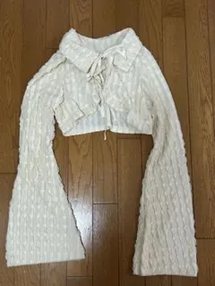 ホワイト レース ボレロ カーディガン