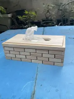 木製レンガ模様ティッシュボックス
