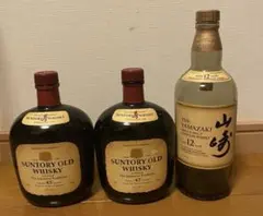 山崎１２年 空き瓶　※メッキ剥離有り※ 山崎12年 空き瓶 ※メッキ剥離有り※