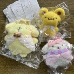 【新品】ポムポムプリンぬいぐるみキーホルダー　マカロン　プリン　スコーン