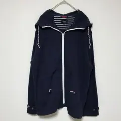 【美品✨️】【M】BEAMS HEART ネイビー　パーカー　フルジップ マリンのサムネイル