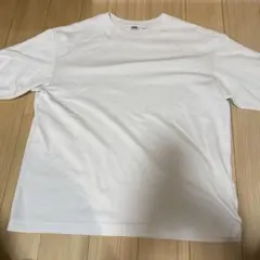 UNIQLO U エアリズムコットンオーバーサイズTシャツ ホワイト Lサイズ