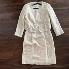 ベージュ ツイード セットアップ フォーマル