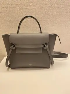 セリーヌ　ベルトバッグ　マイクロ　グレー