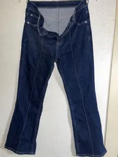 GRL デニムパンツ 濃紺 フレア ハイウエスト Mサイズ