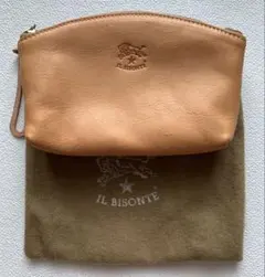 【新品未使用】イルビゾンテ レザー ラウンド ポーチ IL BISONTE