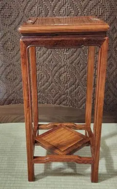 時代 黒檀 四足 花台 香台 盆栽台 仏像台 供台 時代 黒檀 四足 花台 香台 盆栽台 仏像台 供台