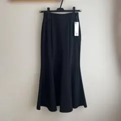 GU カットソー マーメイドロングスカート XS 黒 ブラック 低身長