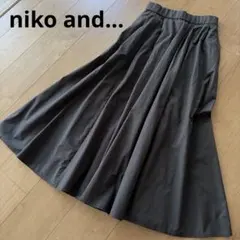 niko and…ニコアンドコットン混ロングフレアスカート Mサイズ