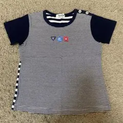 familiar 半袖Tシャツ ネイビー/ストライプのサムネイル