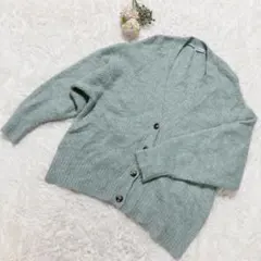 美品✨SHIFONERY くすみグリーン ニットカーディガン セーター42のサムネイル