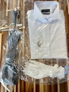 ウイングカラーシャツ フォーマル GENTRIND Sサイズ ＋ 新郎小物セット