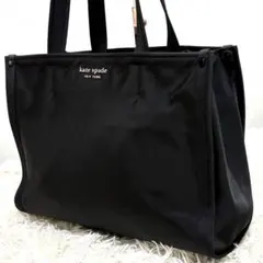 【美品】ケイトスペード トートバッグ ハンドバッグ 肩掛け ナイロン ブラック