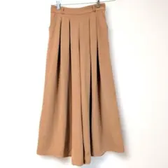 BODY DESSERT ベージュ プリーツ ワイドパンツ ガウチョパンツ