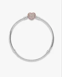 ぽ*ー様 18cm Pavé Heart Clasp Snake Chain Bのサムネイル