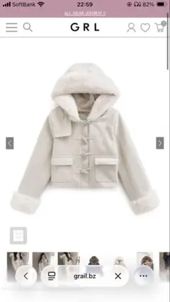 GRL♡ファーショート丈ダッフルコート[kz701]