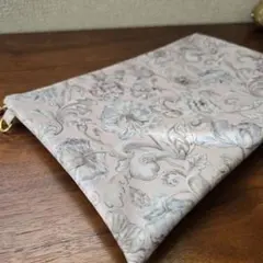 アレキサンダーマーブル　リバティ　ラミネート&フェイクレザー使用　大きめポーチ