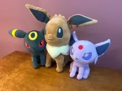 【まとめ売り】ポケモンぬいぐるみ3体セット売りブイズイーブイブラッキーエーフィ
