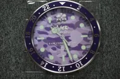 迷彩柄 掛時計 パープル 壁掛け Gタイプ