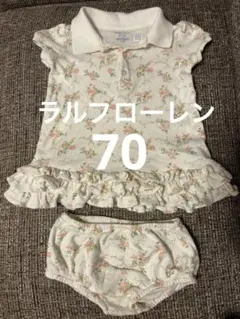 ラルフローレン 半袖ロンパース 70 小花柄