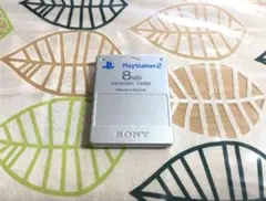 PS2　プレイステーション2用　ソニー純正　メモリーカード　サテンシルバー