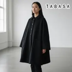 タバサ TABASA ウールコート 中綿入り オーバーサイズ ゆったり 冬物