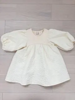 petit main【美品】クリーム色 ワンピース 80cm