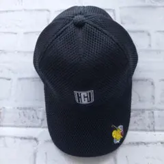 刺繍入り メッシュキャップ ブラックのサムネイル