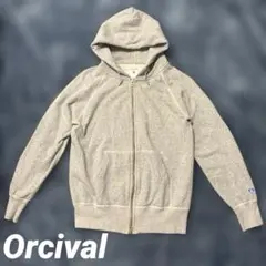 オーシバル ORCIVAL グレー フルジップ パーカー 3 レディースL相当