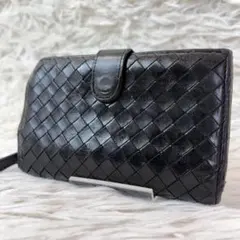ボッテガヴェネタ 二つ折り財布 折り財布 イントレチャート ブラック