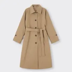 美品✨GU ジーユー◇バルマカーンコート ベルト付 ライトアウター トレンチ S