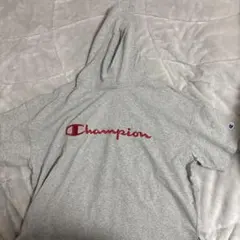 Champion グレー フード付きパーカー Women's L