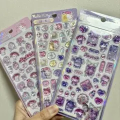 サンリオシール　立体シール　クロミ マイメロ　キティ３枚