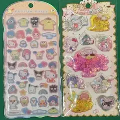 サンリオキャラクターズ　キラキラウォーターインシール　コットンパフィー　2点